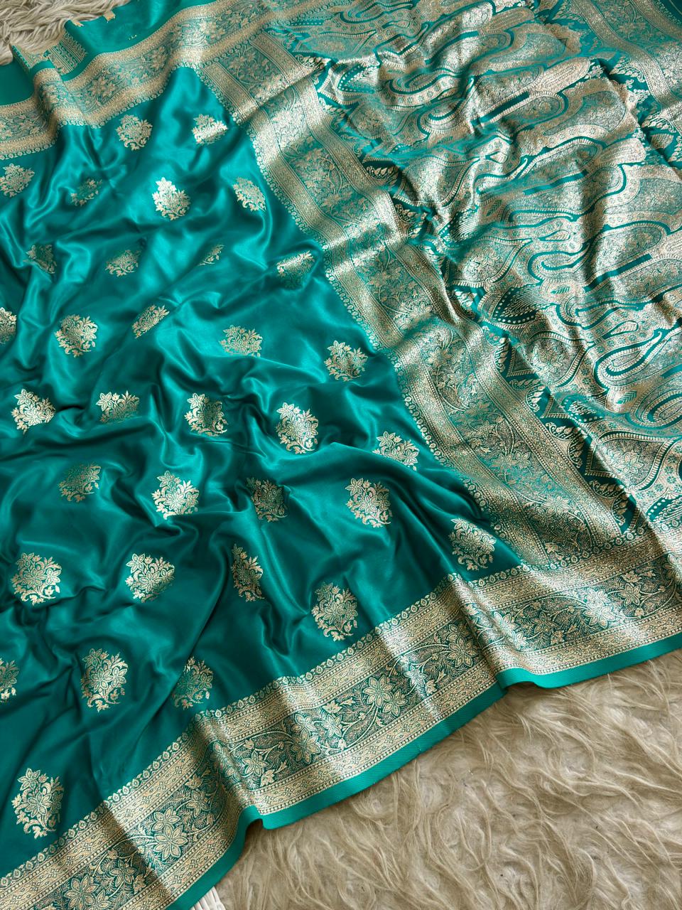 soft banarasi mashru satin silk saree