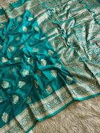 soft banarasi mashru satin silk saree