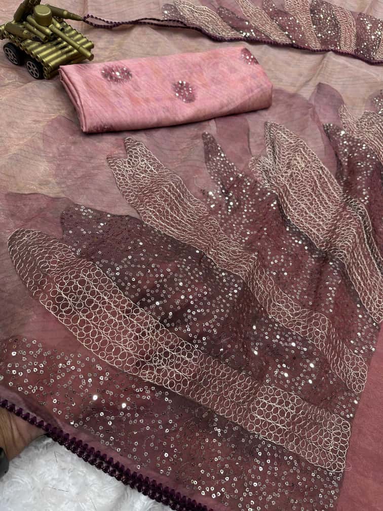 Rimzim Pure Tissue Organza Saree