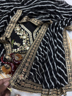 Soft Georgette Beautiful Leriya Print Saree