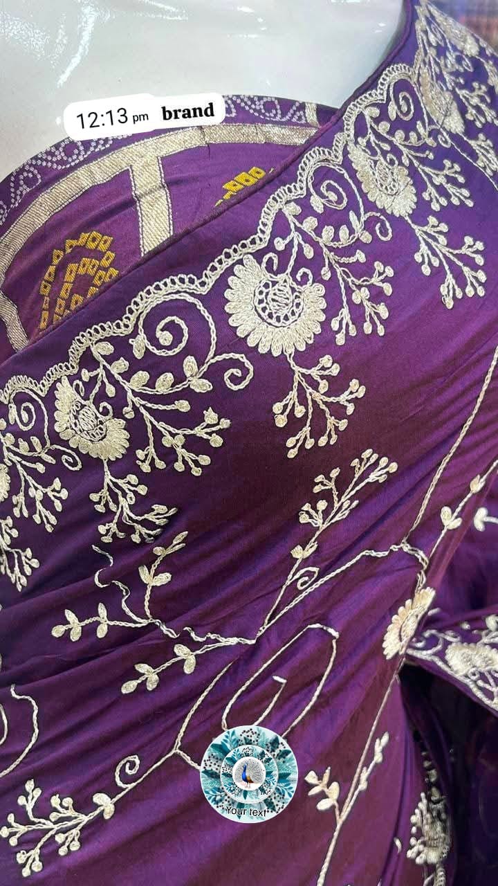 Super Soft Golden Cherod silk Fabric Sarees