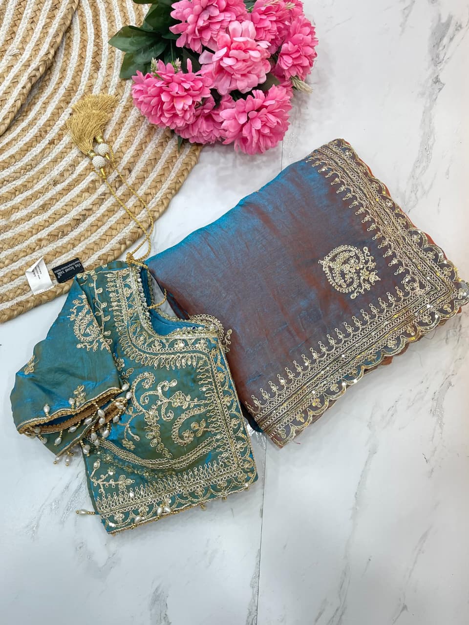 Embroidery Work Trending Saree