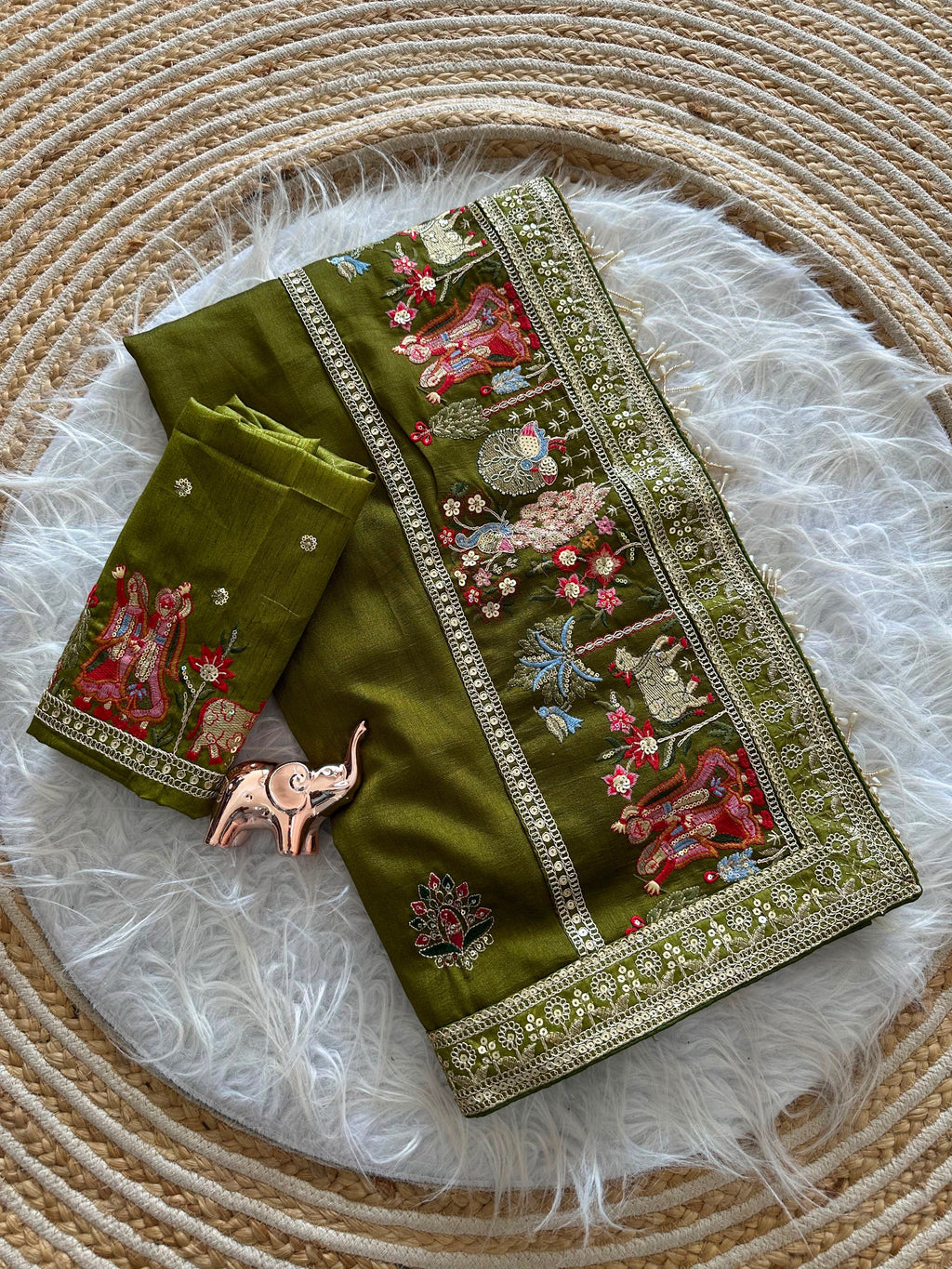 Very Soft nd Elegant Rich look vichitra silk saree