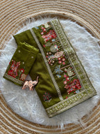 Very Soft nd Elegant Rich look vichitra silk saree