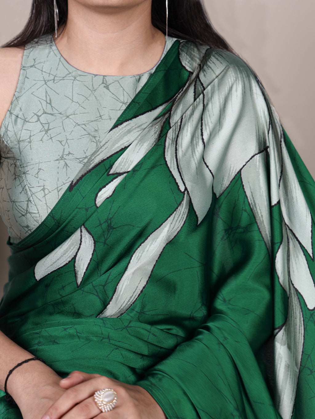 Satin Silk Floral Printed Saree