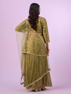 New Designer Party Top Pallazo & Dupatta