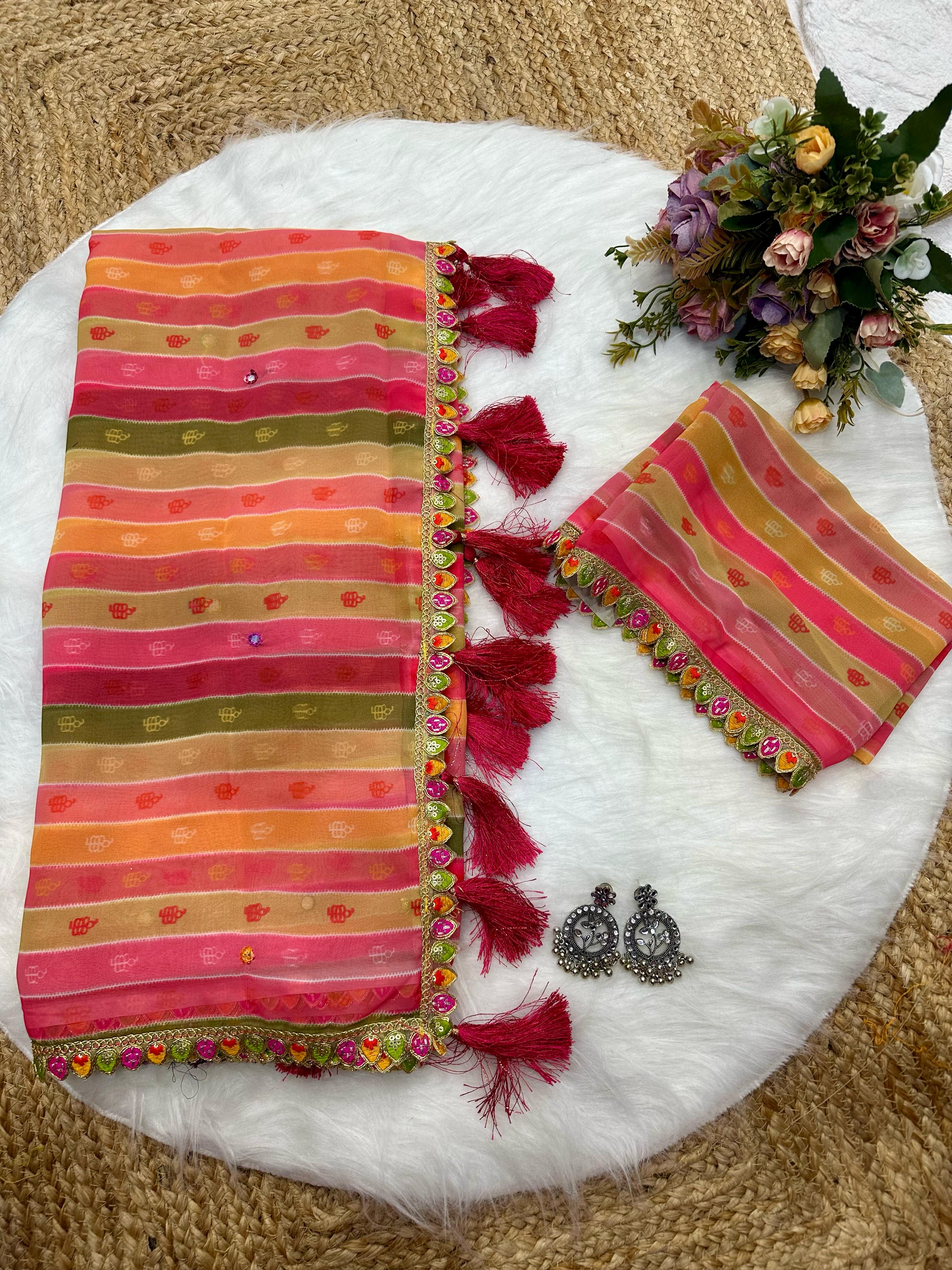 NEW TRENDING DESIGN GOREGETTE SAREE