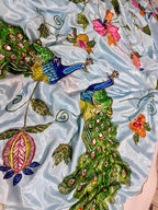 Handwork Elegance & Digital Print Saree