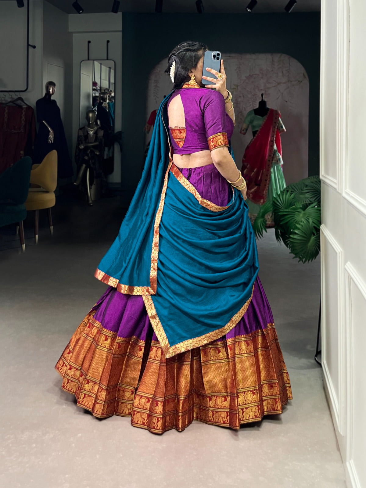 Zari Weaving Work Lehenga