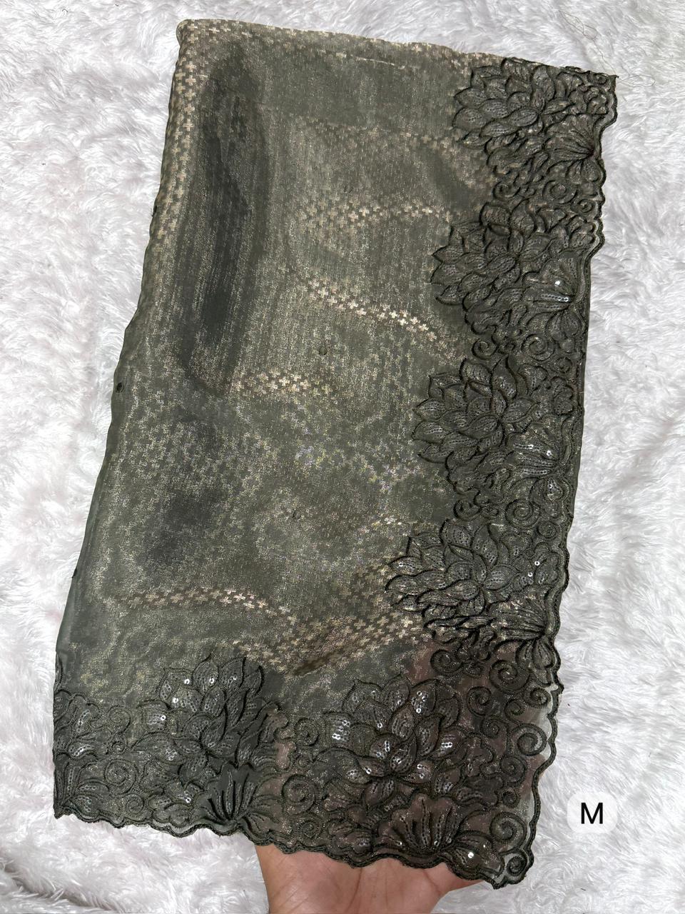 GLASS SATIN SEQUENCE SAREE