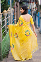 Pure Georgette Embroidery Saree