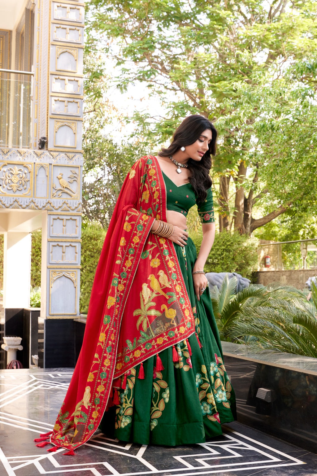 Tasar Silk Lehenga Choli