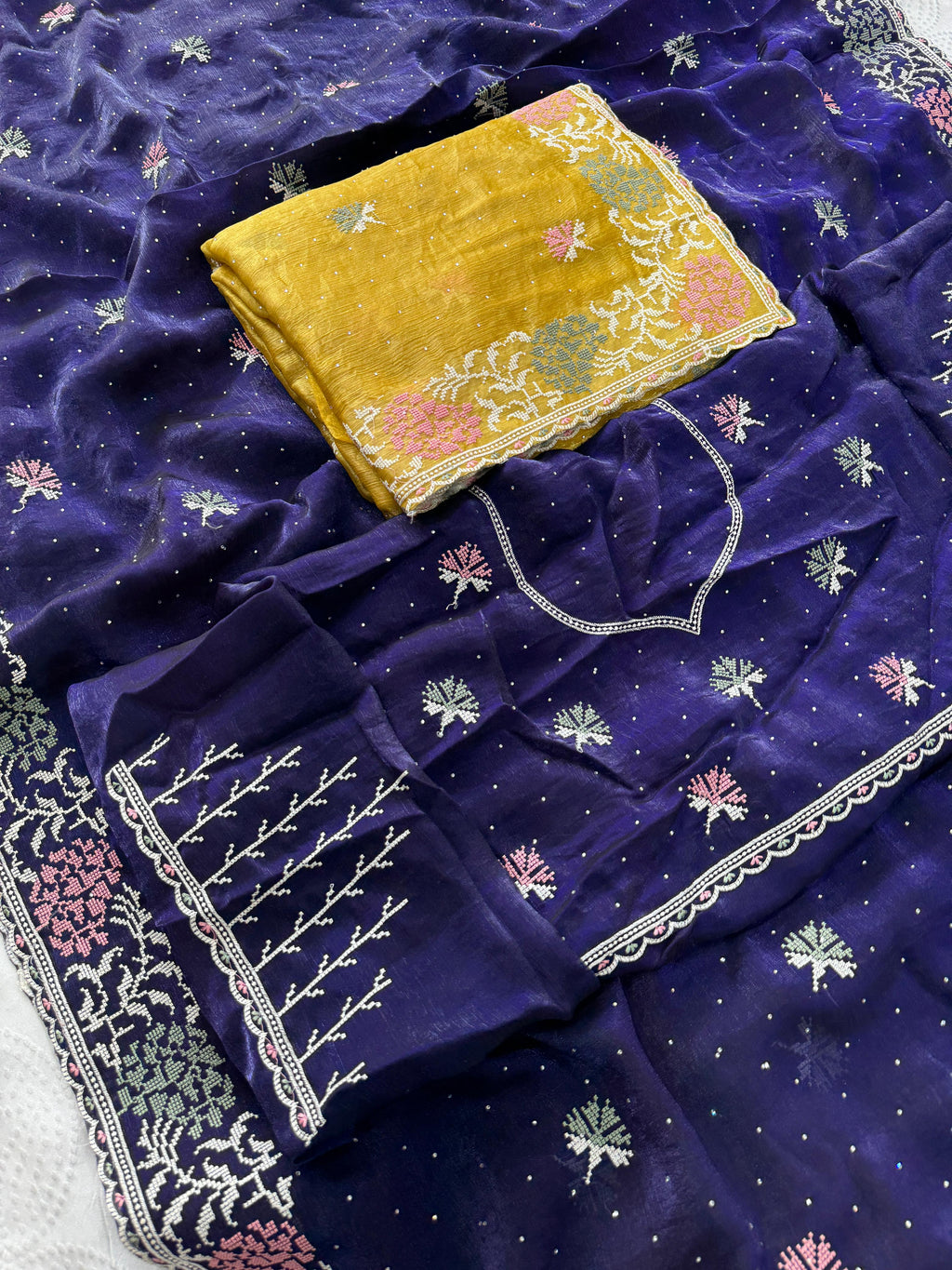 Wedding Soft Fendy Chiffon Silk Saree