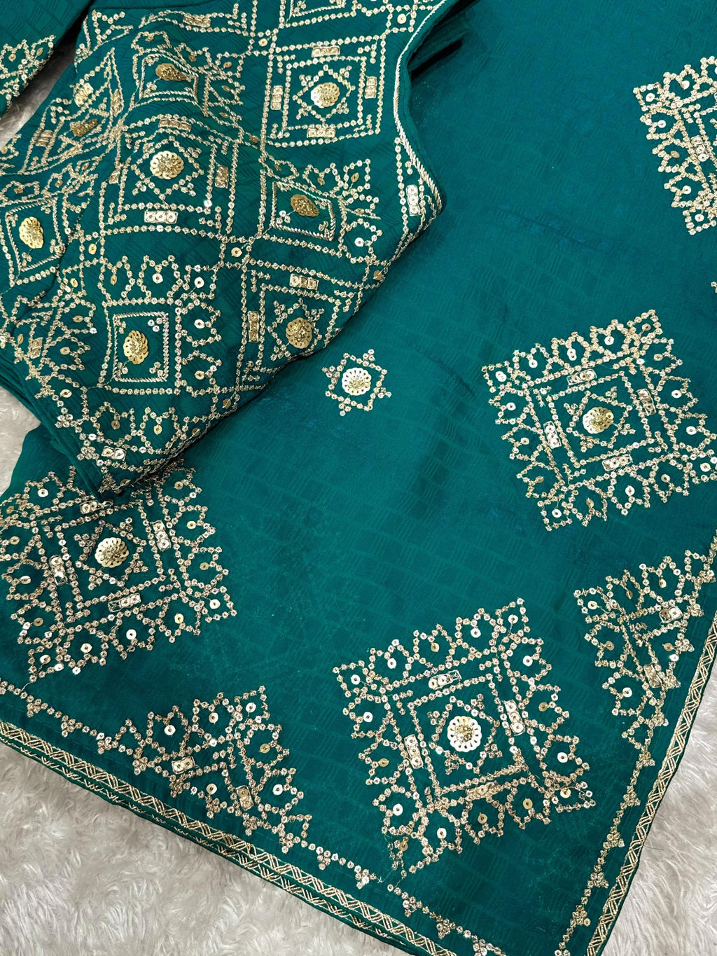 Madhubala Fandy satin self jacquard Saree