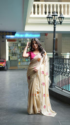 Soft Rangoli Silk Gold Saree