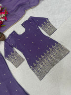 Designer Party Wear Look Top Plazzo