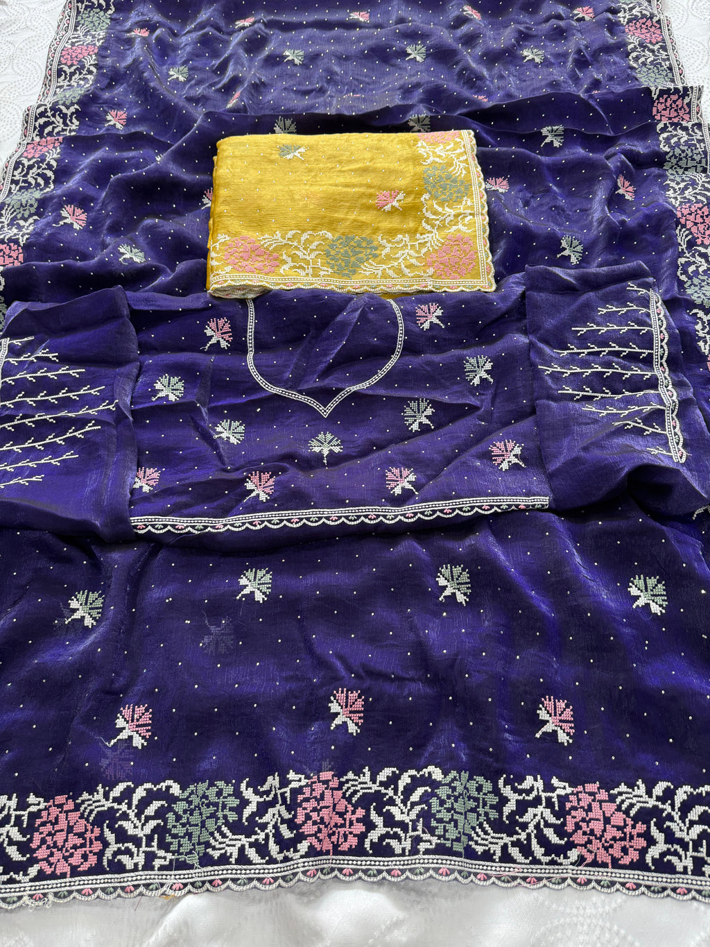 Wedding Soft Fendy Chiffon Silk Saree