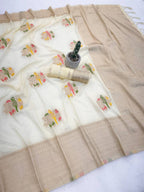 Pure Naylon kadi Creap Georgette Saree