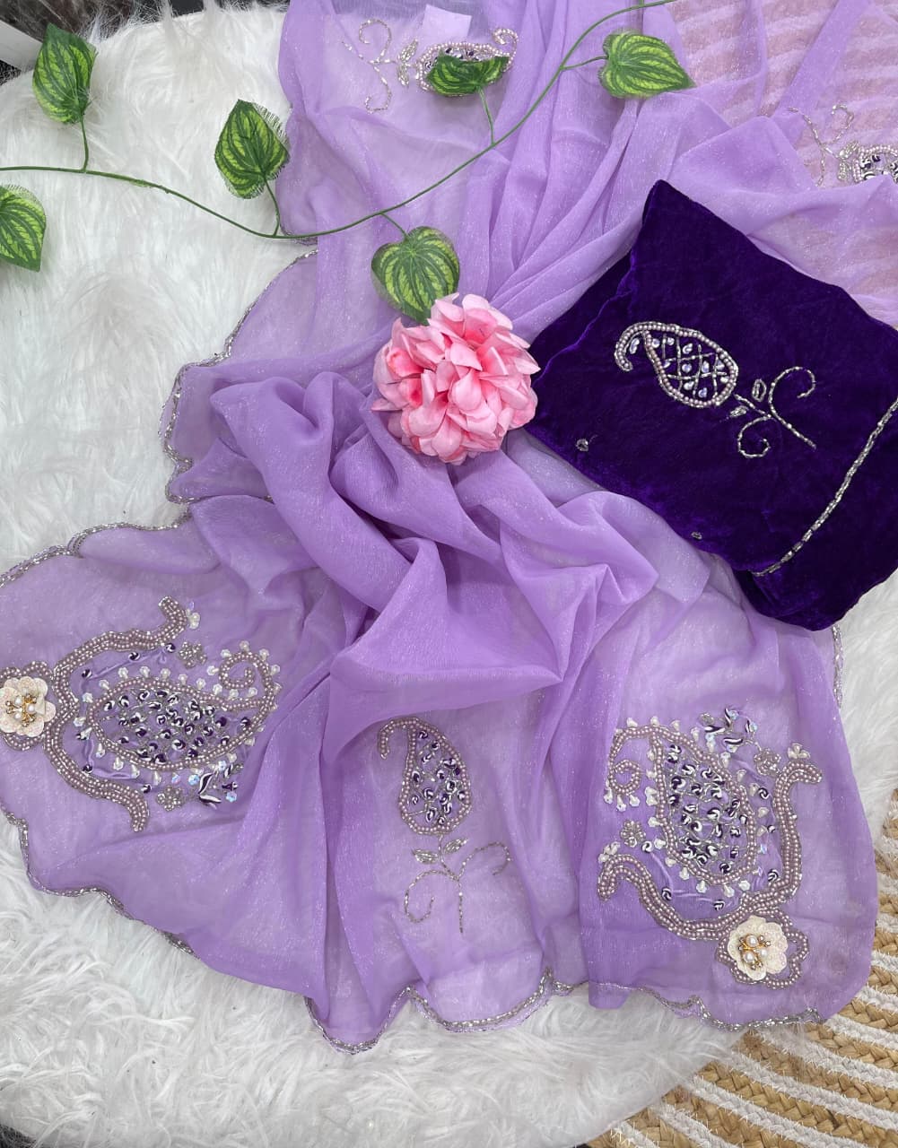 Pure soft nd elegant Shimmer silk saree