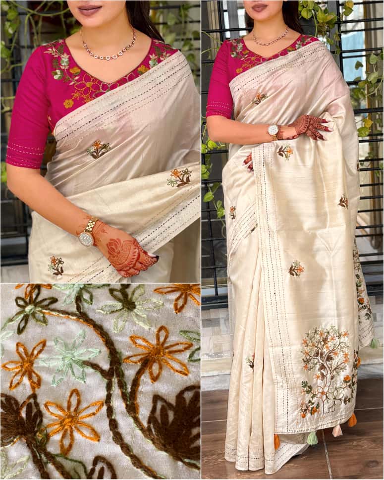 SOFT TUSSER SILK SAREE