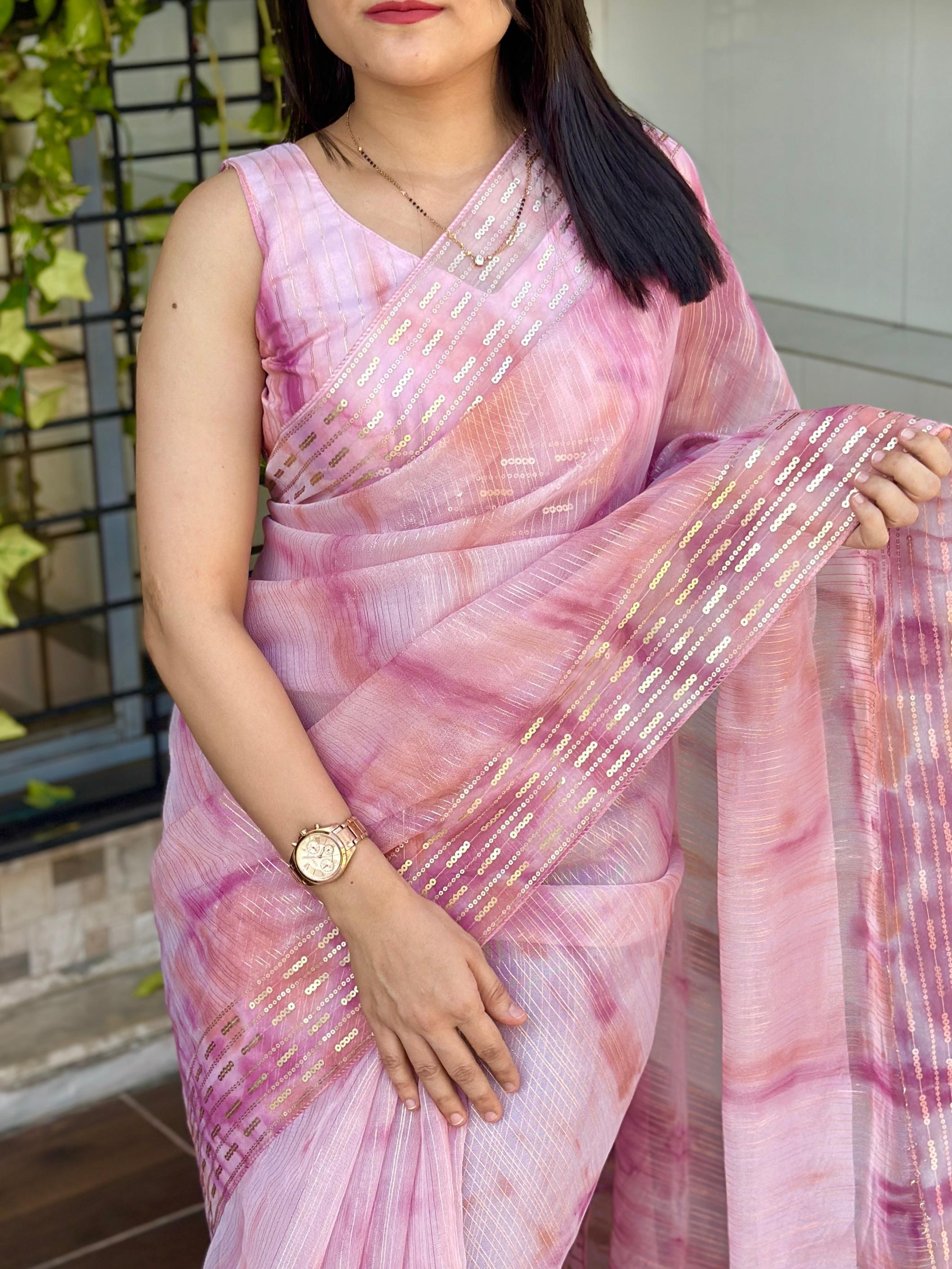 SOFT ORGANZA SAREE