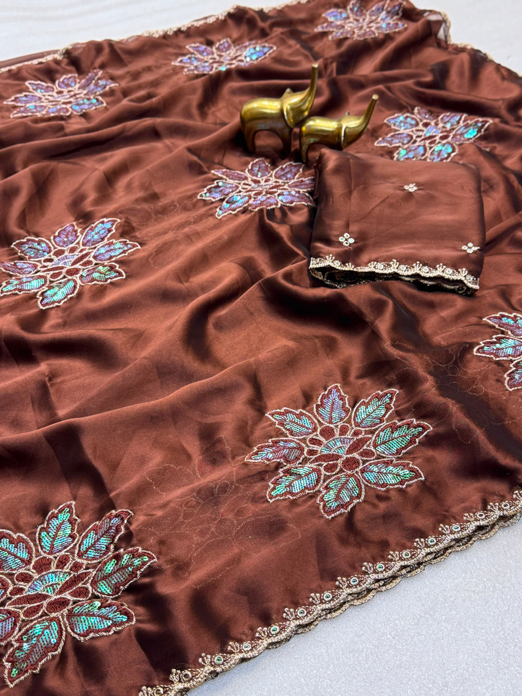 RANGOLI SILK SAREE WITH DESIGNER EMBORDAIRY WORK