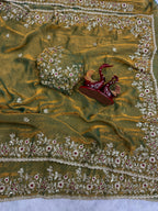 Frendy Chiffon Beautiful Sequence Saree Multicolore