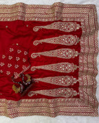 PREMIUM DESIGNER DURGA POOJA  WEDDING SAREE