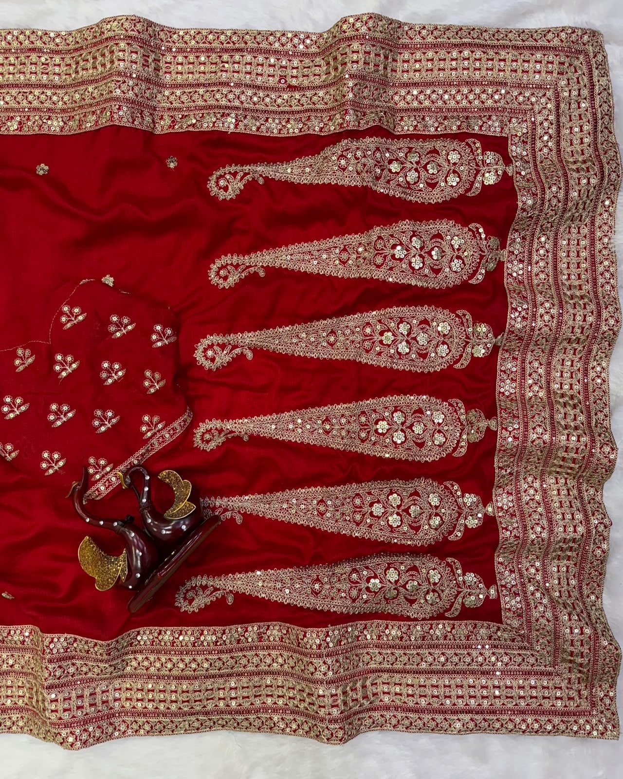 PREMIUM DESIGNER DURGA POOJA  WEDDING SAREE