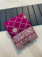 Pure Crepe Khadi Silk Pattu Saree