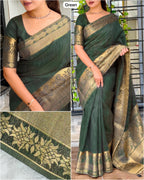 Zari Weaving Jacquard Assam Silk Saree
