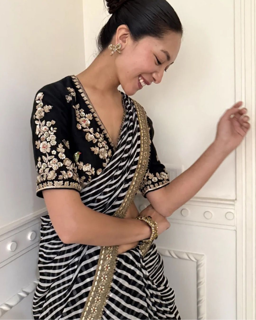 Soft Georgette Beautiful Leriya Print Saree