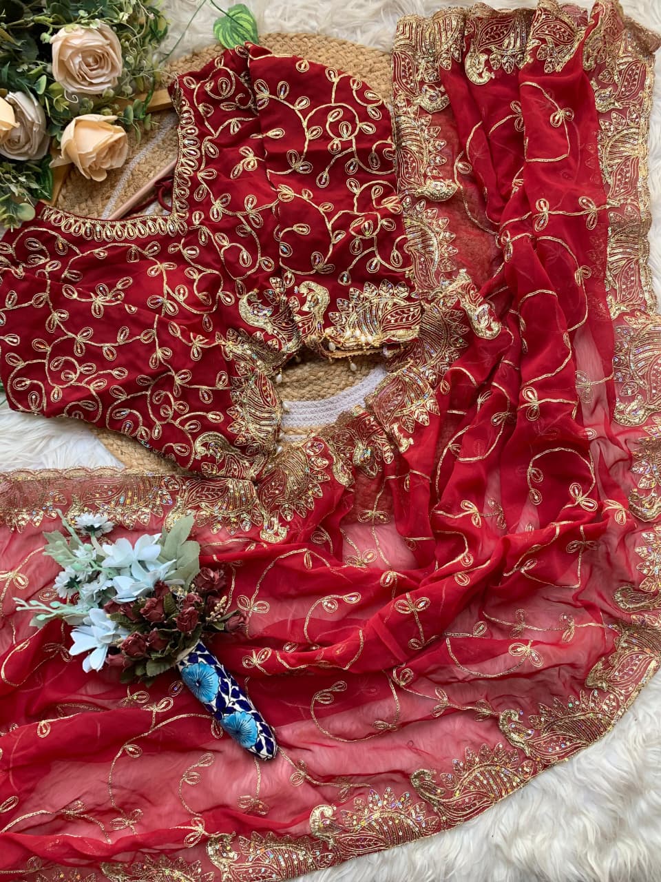 Very Soft nd Elegant Georgette Fabric Saree