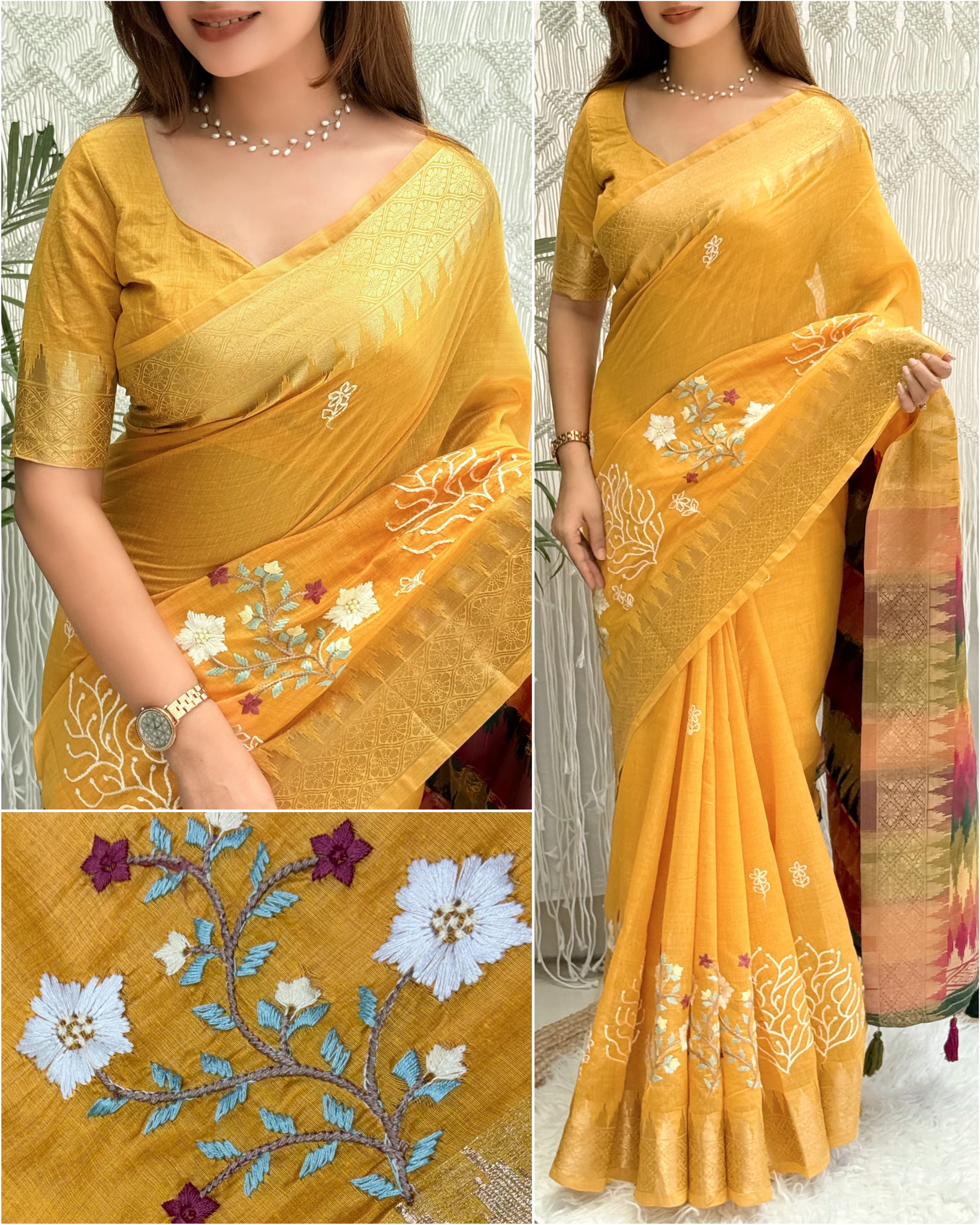 Shital Tusser Cotton Saree