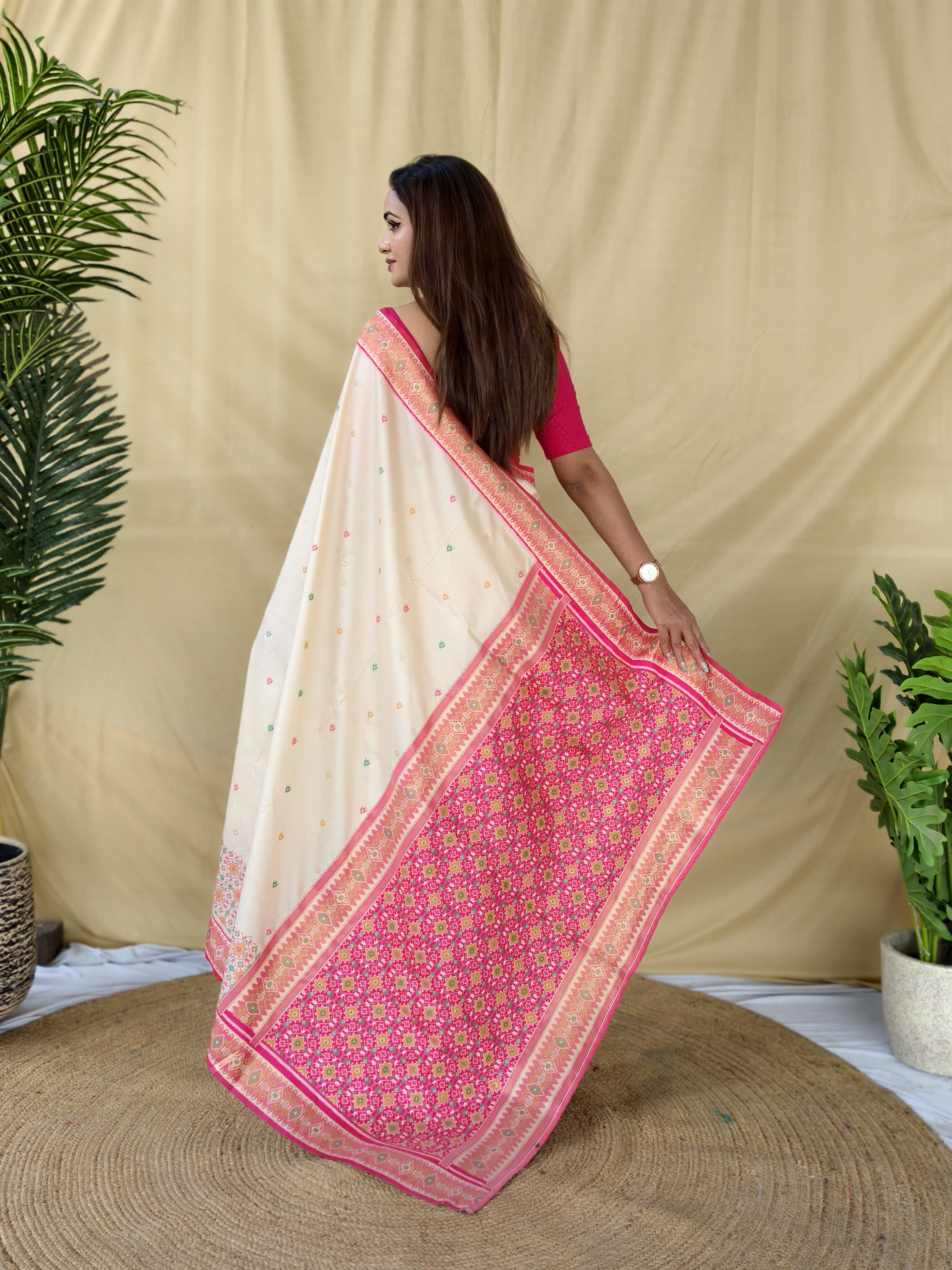 Soft Silk White Saree