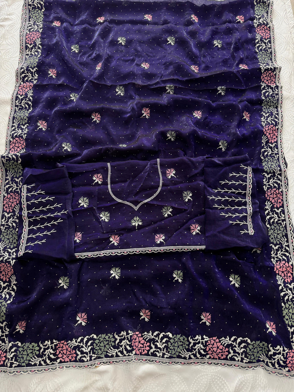 Wedding Soft Fendy Chiffon Silk Saree