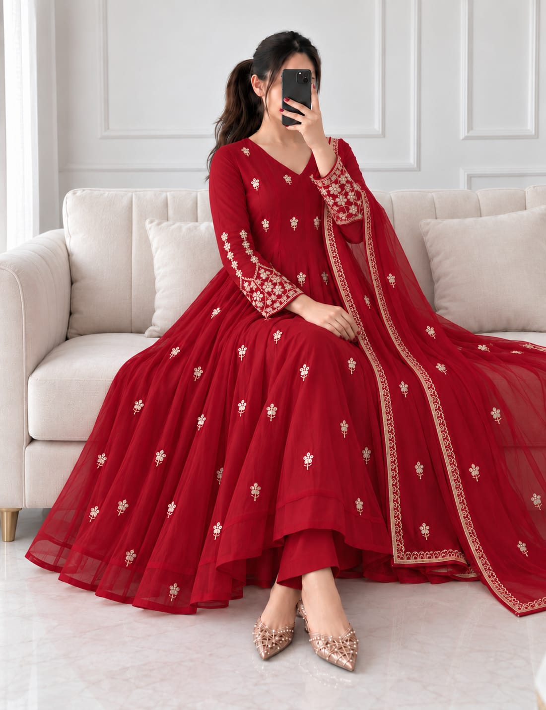 Weeding Ruby Premium Anarkali Suit