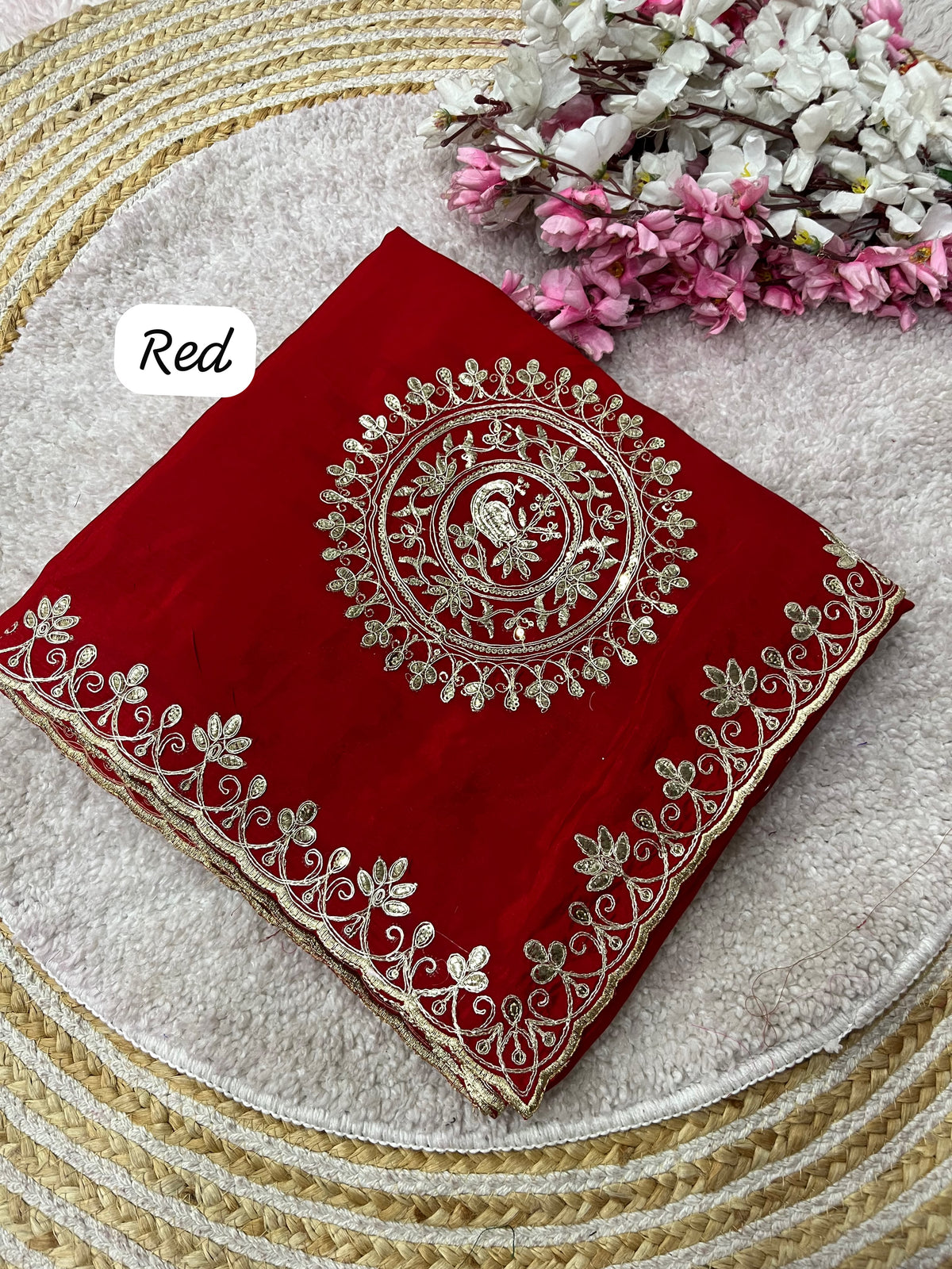 Karvachauth Special Gotafoil Butta Saree