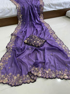 Star Georgette Sequence Work Saree