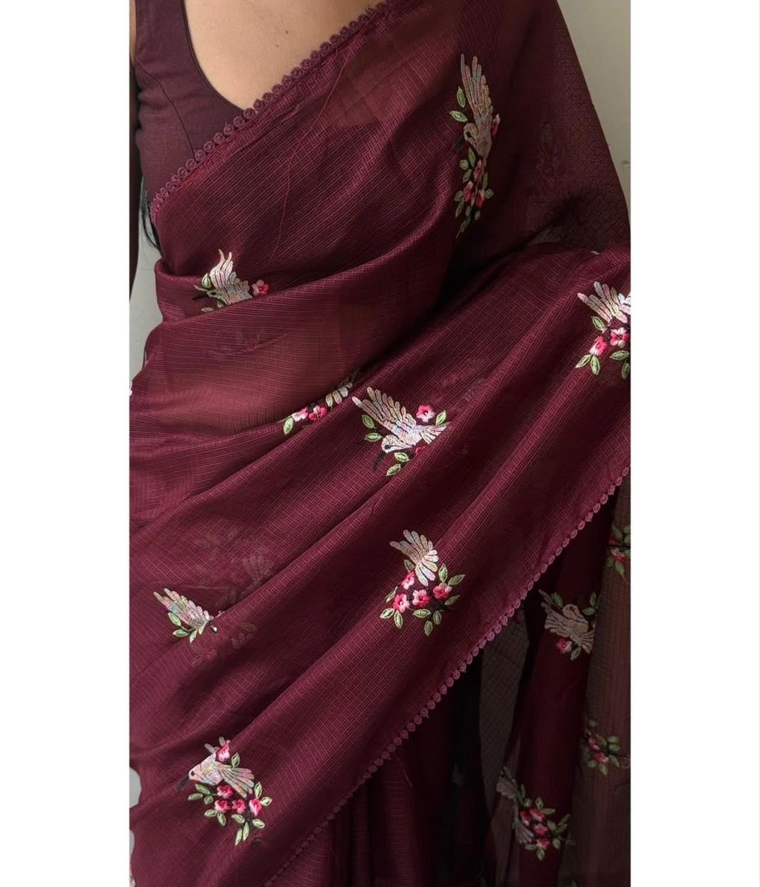 Pure soft kota doriya saree
