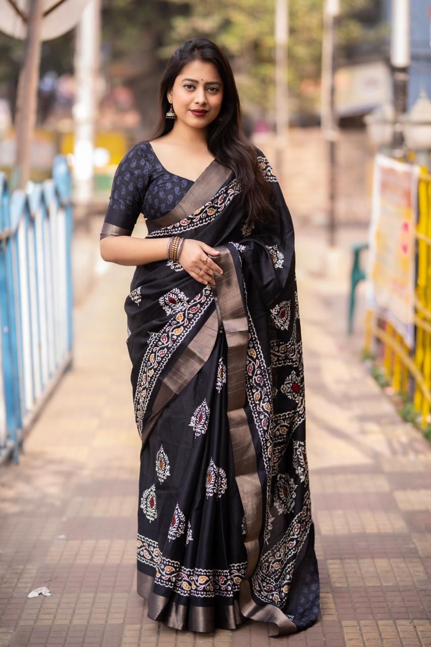 PRINED SAREE BEAUTIFUL COLOR