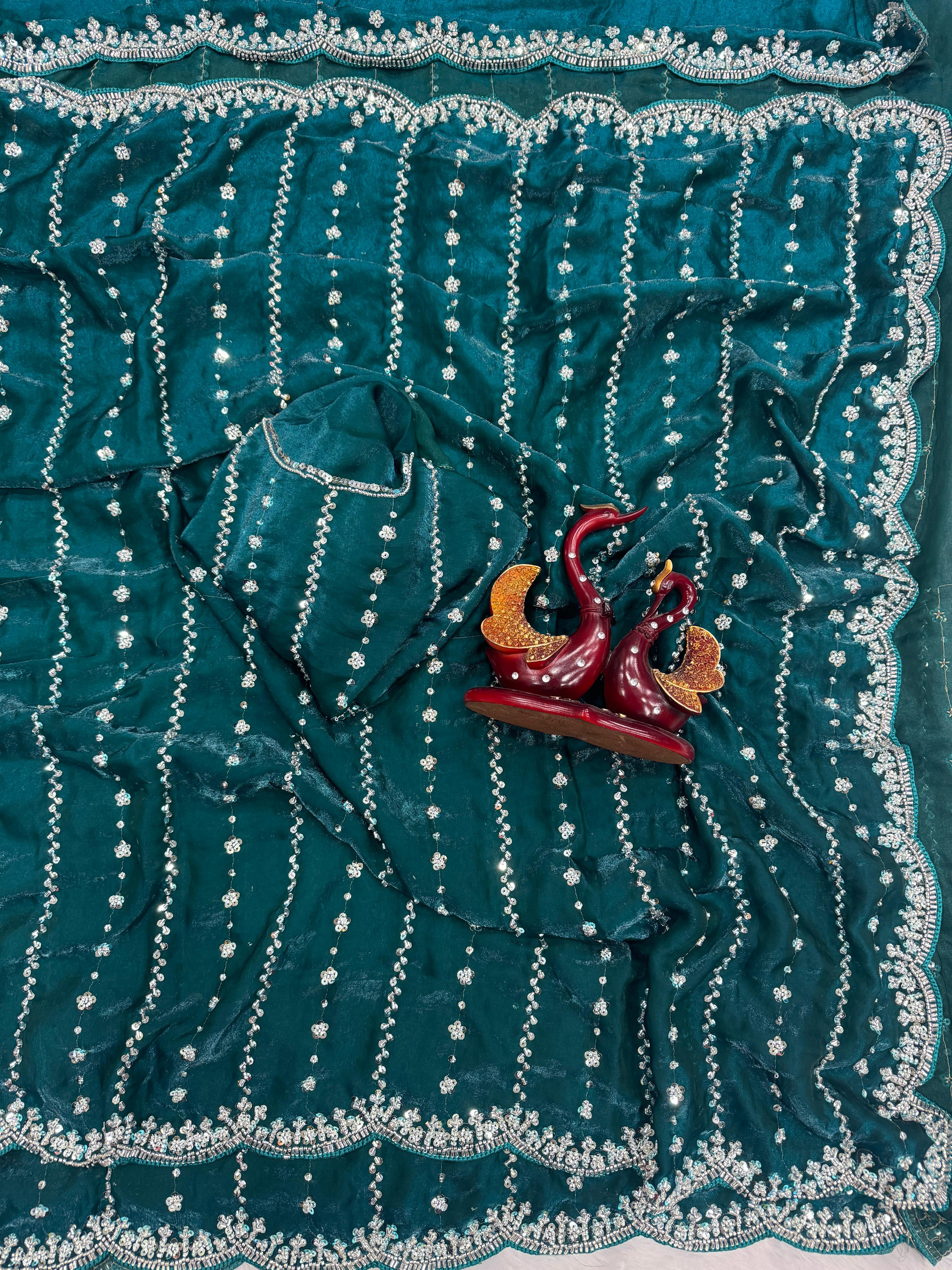 Wedding Perfect Soft Space Silk Saree