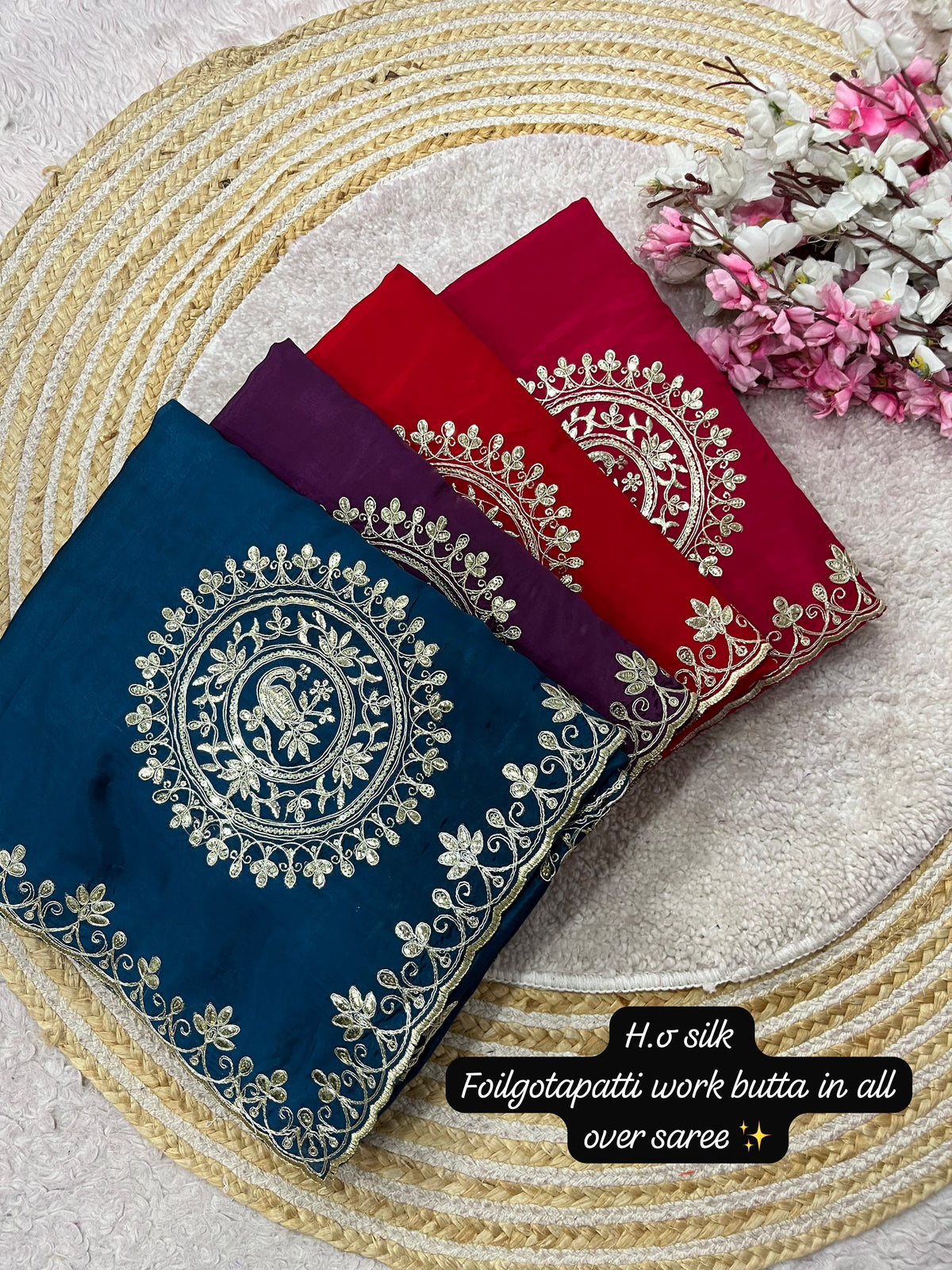 Karvachauth Special Gotafoil Butta Saree