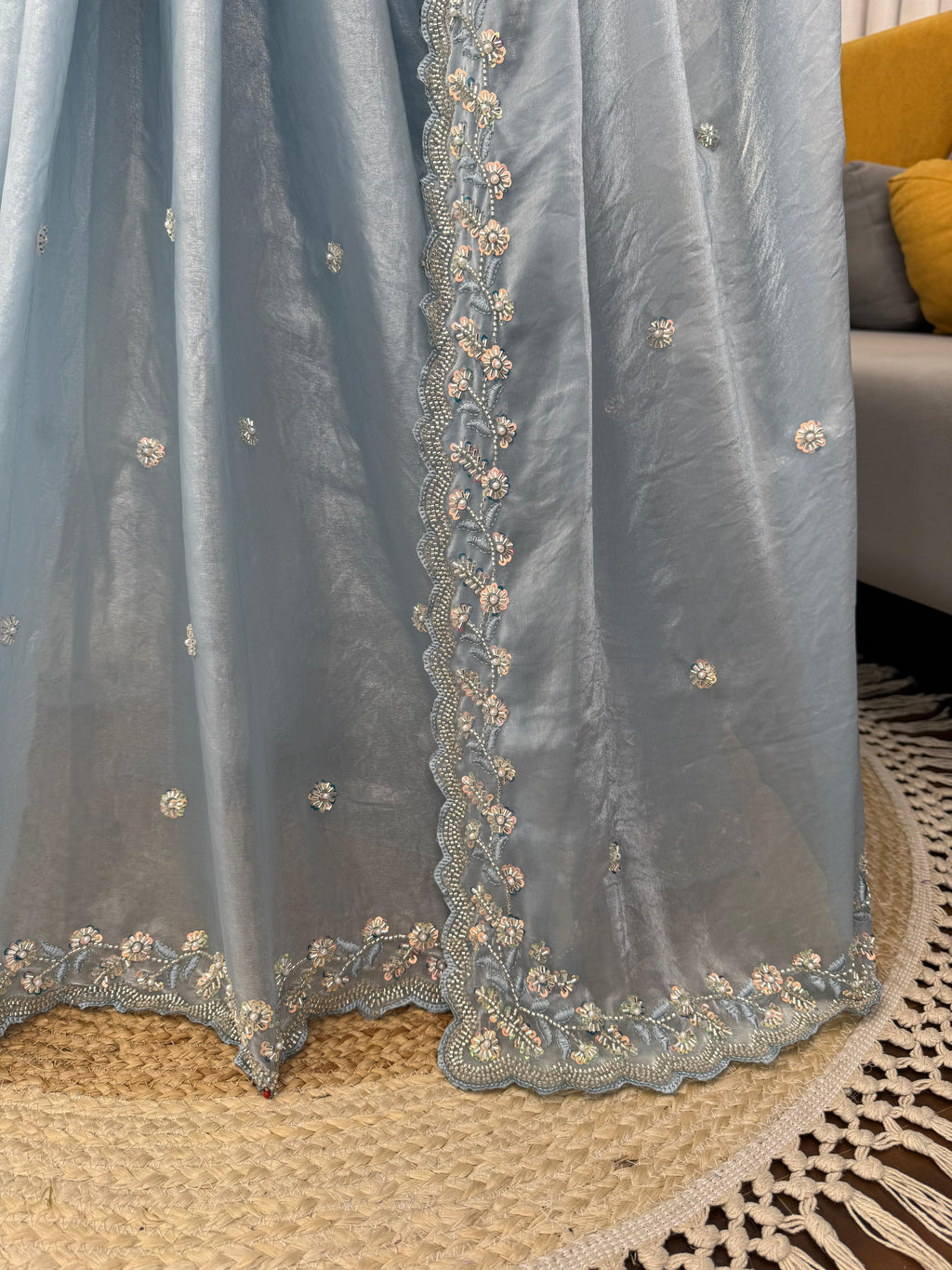 Fendy Silk Sky Wedding Saree