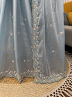 Fendy Silk Sky Wedding Saree