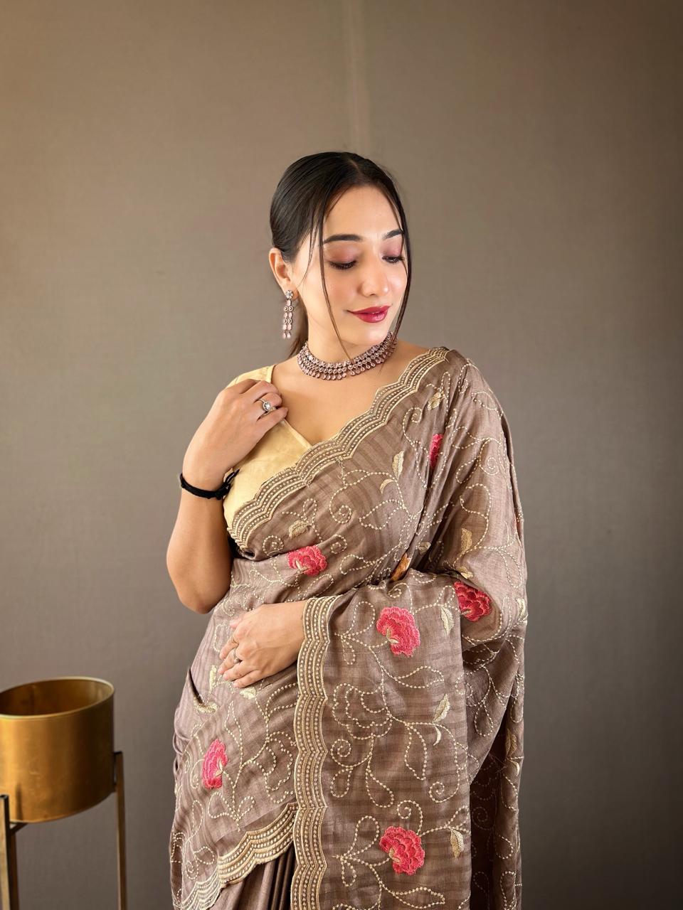 Pure Tussar Silk Sarees
