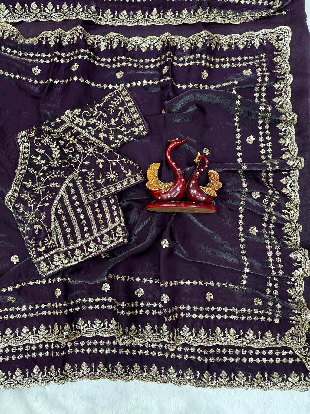 Wedding Special Soft Silk Embroidery Work Saree