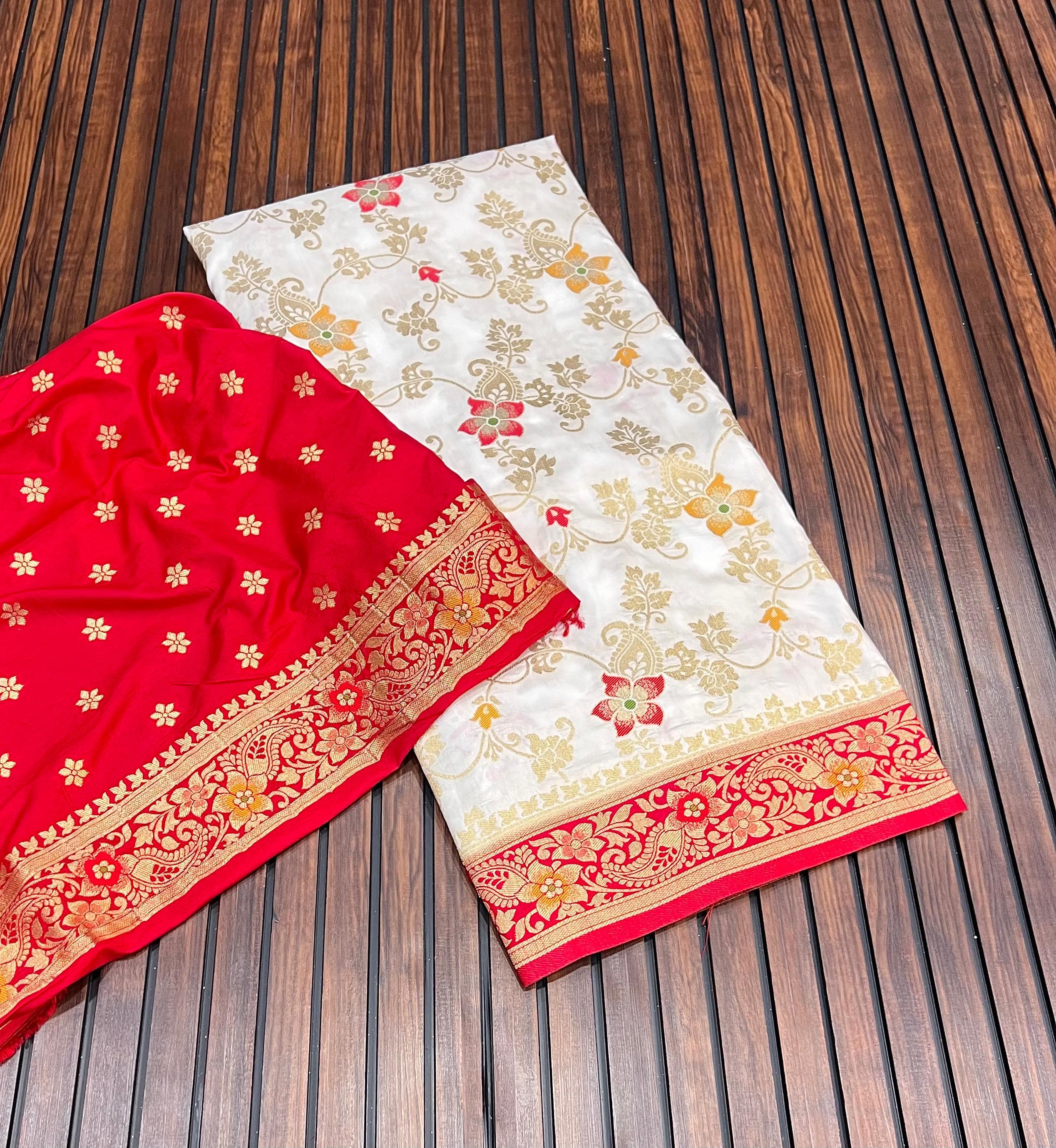 DOLLA SILK WHITE SAREE