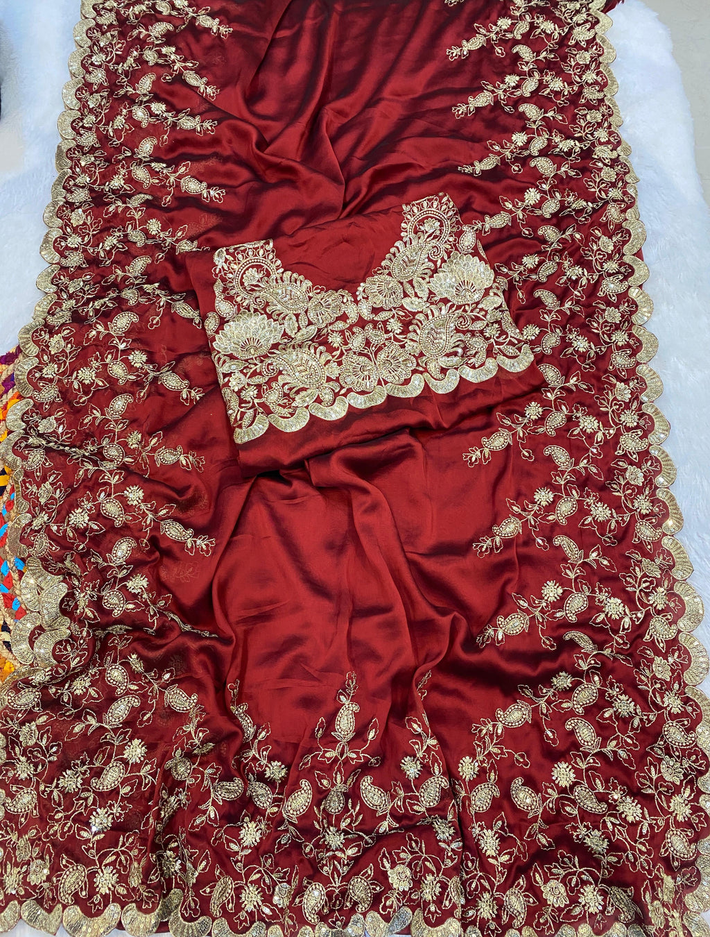 WEDDING SPECIAL RED SAREE