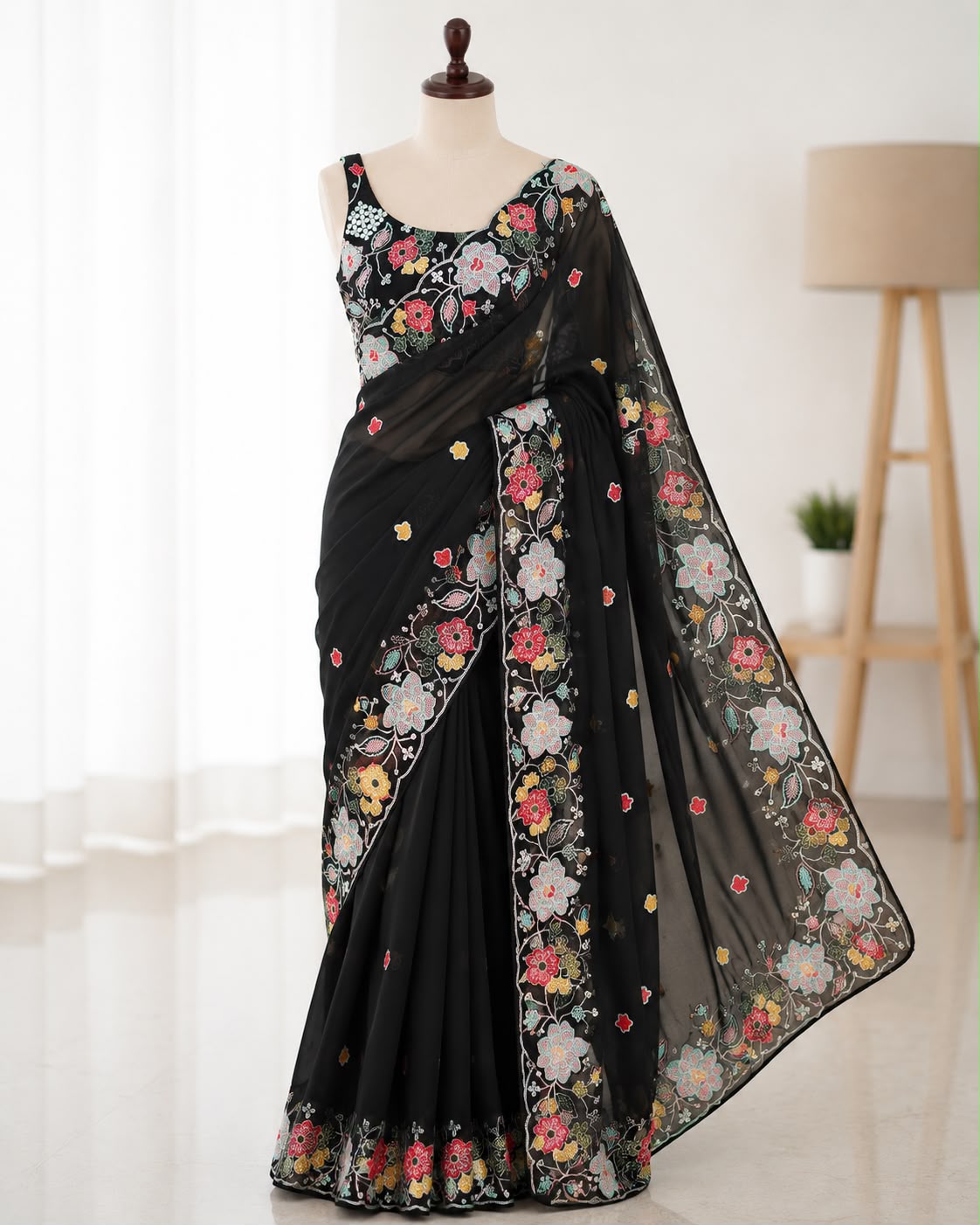 Georgette Sequence Saree
